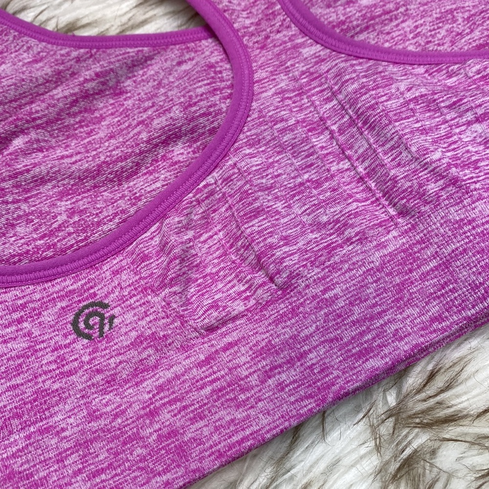 C9 by Champion Seamless Sports Bra Racerback Pink Purple Size Medium - Picture 5 of 8